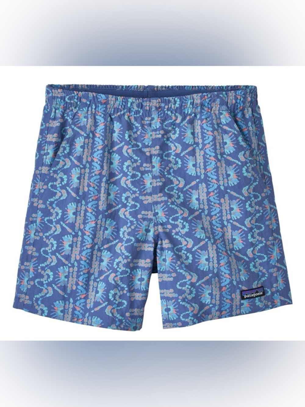 Patagonia Blue Floral-Pattern Baggies 5” Shorts